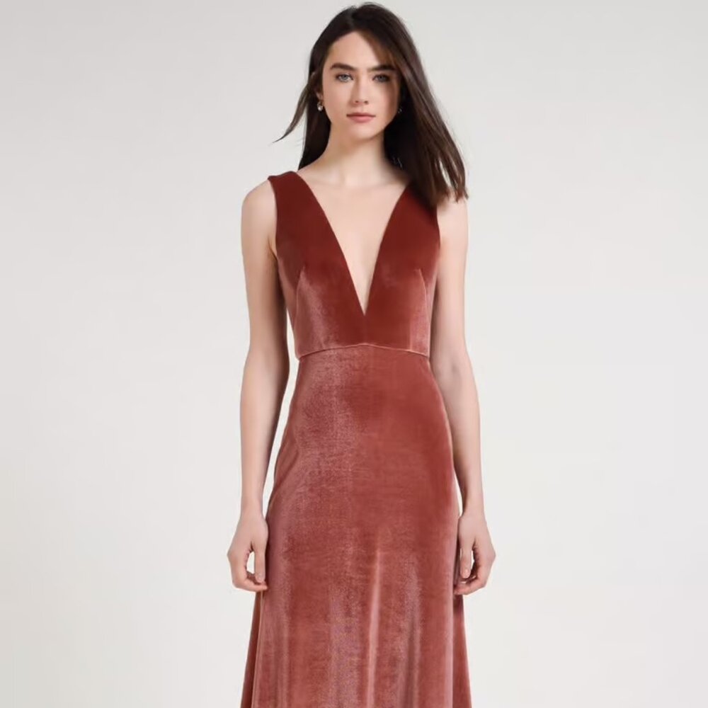 Jenny Yoo Rust Maxi Dress